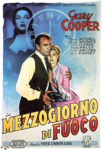 Affiche de film High Noon 1952 Italia