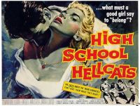 Stampa su tela del poster del film High School Hellcats 1958