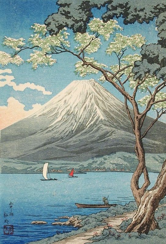 Hiroaki Takash Mont Fuji From Lake Yamanaka Before 1936 canvas print