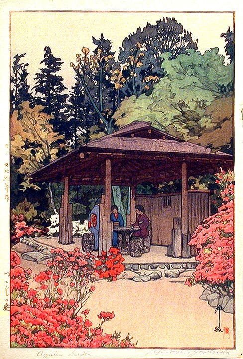 Hiroshi Yoshida Azalea Garden 1936 canvas print