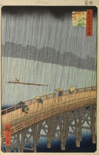 Hiroshige Atake Sous Une Averse Soudaine 1857