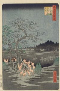 Hiroshige Utagawa Oji Shozoku Enoki Omisoka No Kitsunebi canvas print