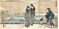 Hiroshige Utagawa Snow On The Sumida River canvas print