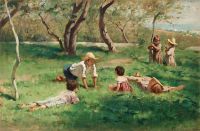 Hirsch Pauli Hanna Spielende Kinder im Freien