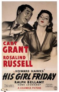 Poster del film His Girl Friday 1940v3 stampa su tela