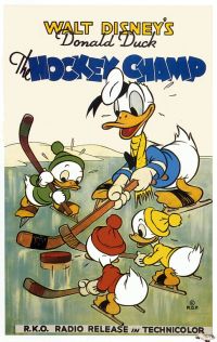 Stampa su tela del poster del film Hockey Champ 1939