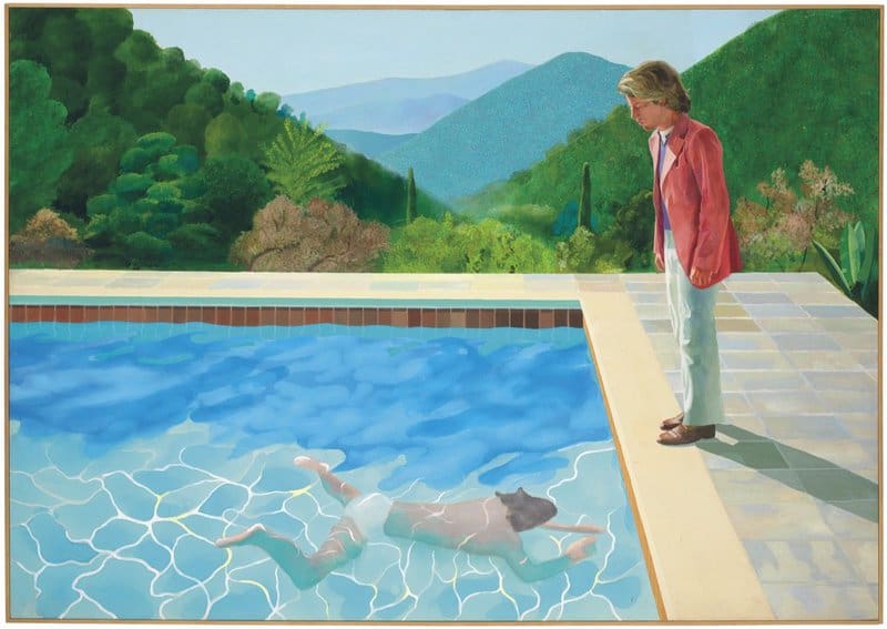 Hockney Portrait Of An Artist - Pool With Two Figures - 1972 canvas print