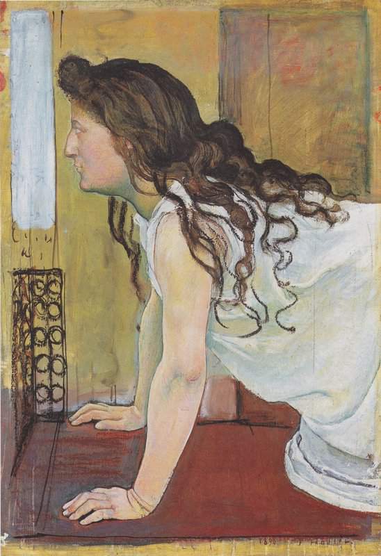 Hodler Ferdinand Girl At The Window canvas print