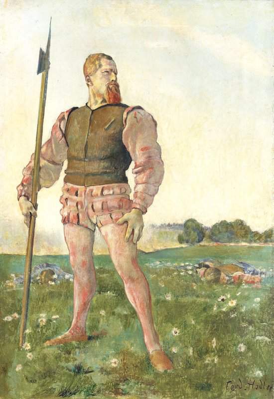 Hodler Ferdinand The Angry Warrior canvas print