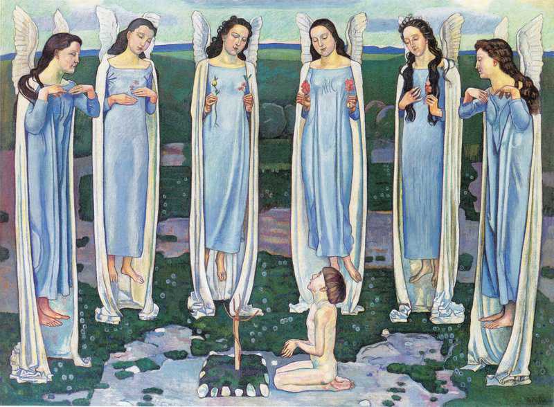 Hodler Ferdinand The Consecrated One Ii Ca. canvas print