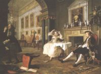 Hogarth William Marriage A La Mode Shortly After The Marriage canvas print