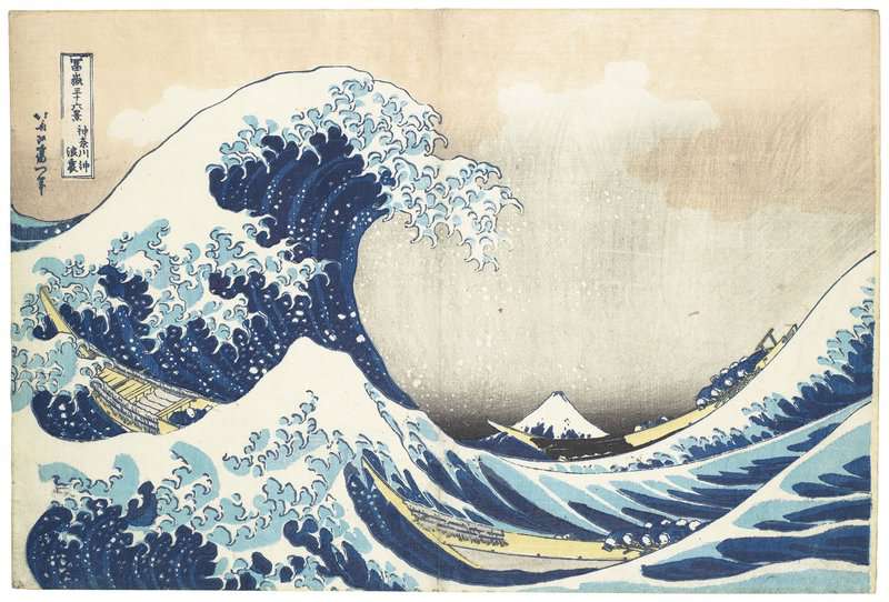 Hokusai Katsushika Under The Well Of The Great Wave Off Kanagawa canvas print