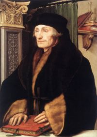 Holbien der jüngere Portrait von Erasmus von Rotterdam