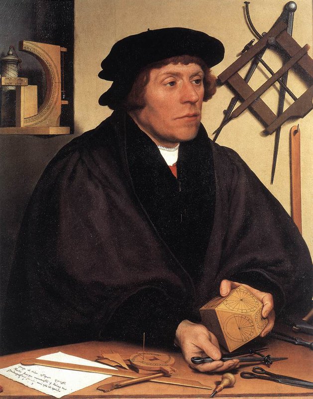 Holbien The Younger Portrait Of Nikolaus Kratzer canvas print