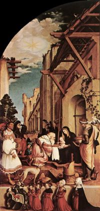 Holbien The Younger The Oberried Altarpiece Left Wing canvas print