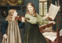 عطلة هنري صورة الثنائي لألكسندرا ابنة القس جي كيتشن و Winifrid مطبوعة على القماش