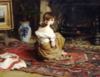 Holl Frank By The Fireside 1878 canvas print