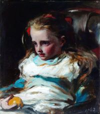 Holl Frank Ellen Sarah Gibbs As A Little Girl 1863 canvas print