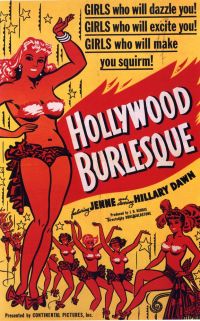 Stampa su tela del poster del film Burlesque di Hollywood