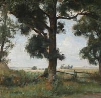 Holsoe Carl A View Of Cornfields Seed from the Edge Of The Woods Leinwanddruck