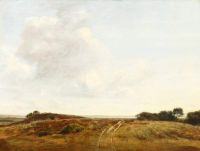 Holsoe Carl Landschaft mit einem Pfad, der sich durch eine hügelige Landschaft schlängelt Leinwanddruck