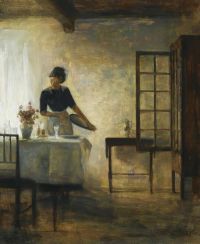 Holsoe Carl Laying The Table canvas print