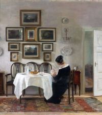 Holsoe Carl Mother And Child At The Table