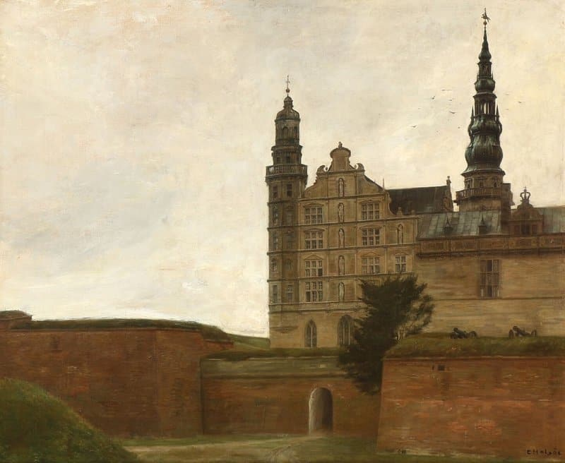Holsoe Carl View From Kronborg Castle In Elsinore canvas print