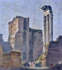 Holsoe Carl Ansicht des Forum Romanum 1897 Leinwanddruck