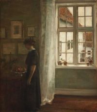 Holsoe Carl Woman By The Window 1 Leinwanddruck
