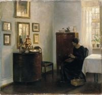 Holsoe Carl Woman With Fruit Bowl Ca. 1900 1910