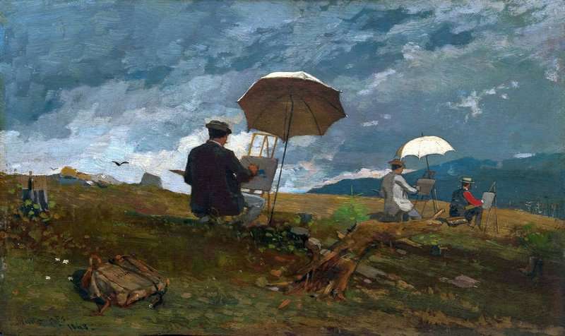 Homer Winslow Artists Sketching In The White Mountains 1868 canvas print