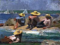Homer Winslow Children On The Beach canvas print