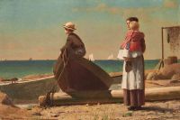 Homer Winslow Dad S Coming 1873 canvas print
