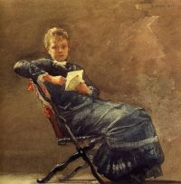 Homer Winslow Girl Seated 1879 Leinwanddruck