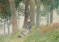 Homer Winslow Girl Seated In A Grove 1880
