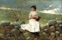 Homer Winslow Pfirsichblüten 1878 Leinwanddruck