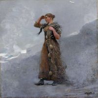 هوميروس وينسلو The Fisher Girl 1894 مطبوعة على القماش
