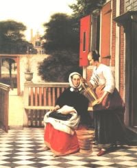 Hooch Pieter De A Woman And And Her Maid