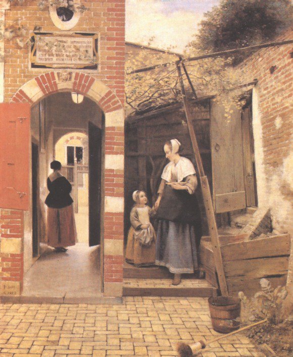 Hooch Pieter De The Courtyard Of A House In Delft canvas print