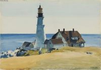 Hopper Leuchtturm und Gebäude Portland Head Cape Elizabeth Maine