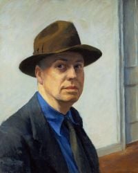 Hopper Self Portrait canvas print