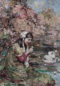 Hornel Edward Atkinson Blossom Time 1917 canvas print