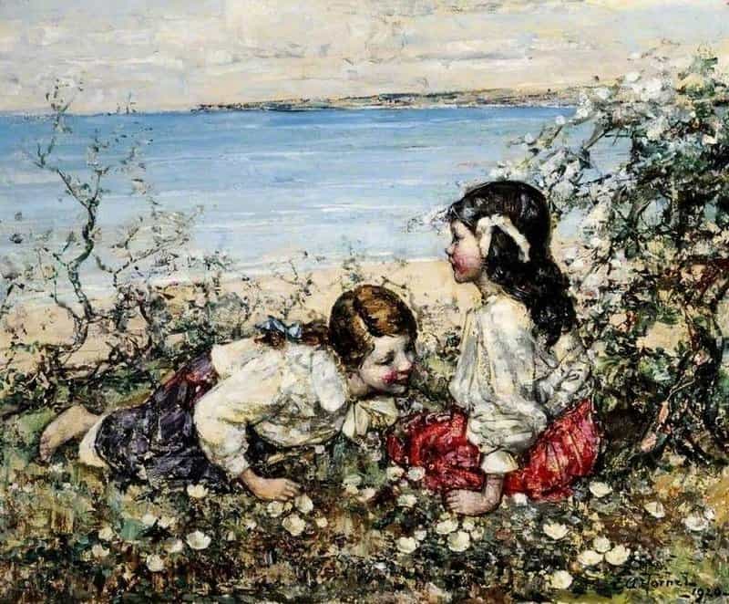 Hornel Edward Atkinson Children By The Sea 1920 canvas print