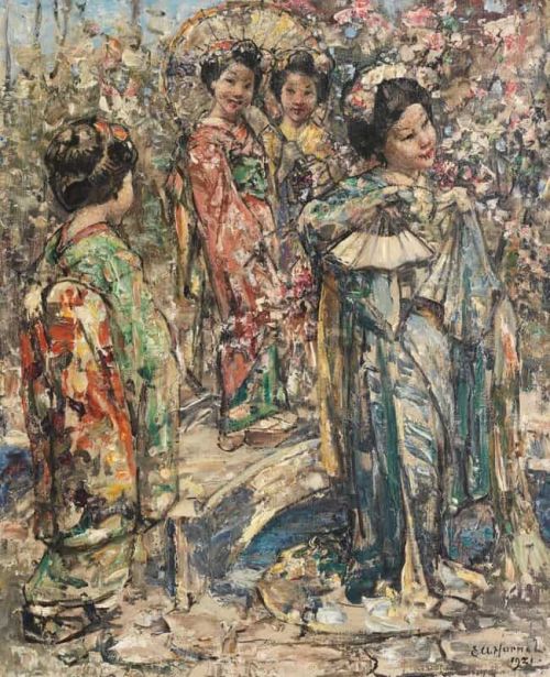 Hornel Edward Atkinson Geisha Girls 1921 canvas print