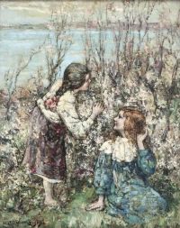 Hornel Edward Atkinson May Blossom 1919 canvas print