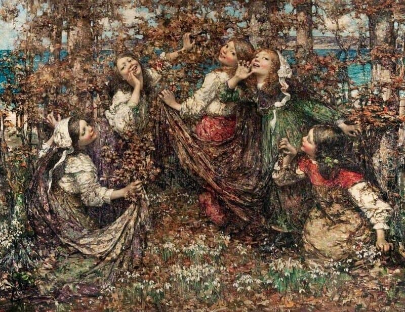 Hornel Edward Atkinson The Earth S Awakening 1909 canvas print