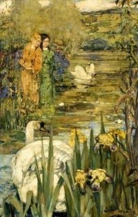 Hornel Edward Atkinson The Swans 1899 canvas print