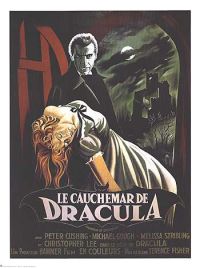 Poster del film francese Horror Of Dracula stampa su tela