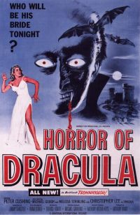 Stampa su tela del poster del film Horror Of Dracula